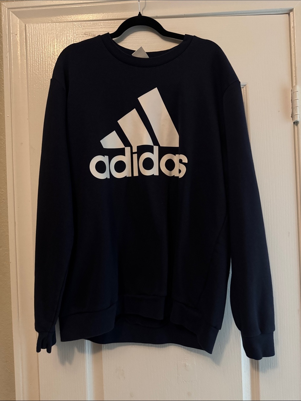 adidas Navy Sweatshirt with White Logo